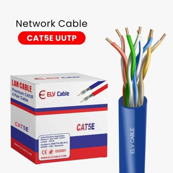 Cat5e cable blue Utp 23 awg 4 twisted pair 305M