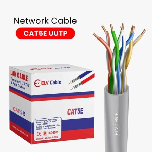 Cat5e grey Cable Utp 23 awg 4 pair 305M