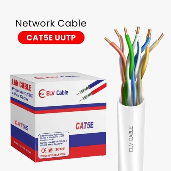 Cat6 cable ethernet white Utp 23 awg 4 pair 305M