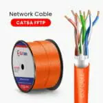 elv cable products range network cable cag5e cable cat6 cable cat6a cable cat7 cable cat8 cable ethernet cable fiber cable ftth cable outdoor cable Cat6a F-Ftp 23awg 4pair cable Orange Color