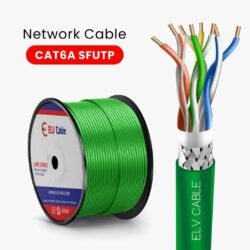 Cat6a Sf-Utp cable 23awg 4pair Green Color