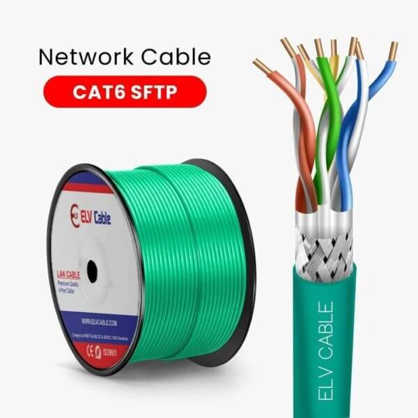 Cat6 S-Ftp 23awg 4pair cable Aqua Color