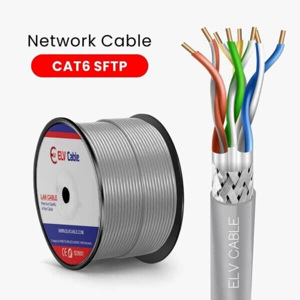 Cat6 S-Ftp 23awg 4pair cable Grey Color