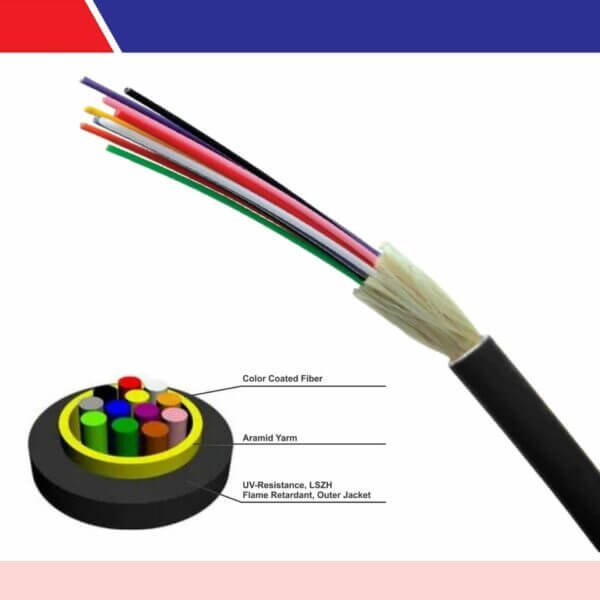 8core Multi Mode Indoor-Outdoor Fiber Optic Cable Om3